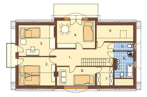 Projekt domu DM-6290 B - rzut