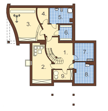 Projekt domu DM-6136 B - rzut