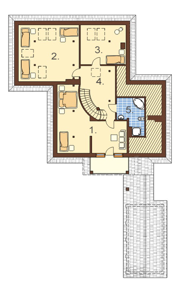 Projekt domu DM-6136 B - rzut