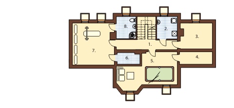 Projekt domu DM-5545 B - rzut