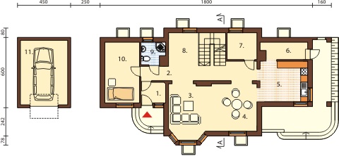 Projekt domu DM-5545 B - rzut