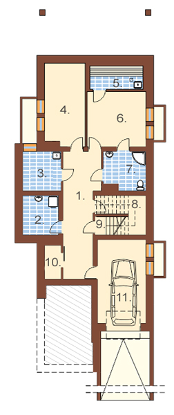 Projekt domu DM-6157 B - rzut