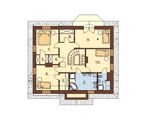 Projekt domu DM-6144 B - rzut