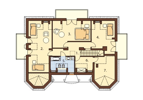 Projekt domu DM-6270 B - rzut