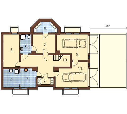 Projekt domu DM-6091 B - rzut