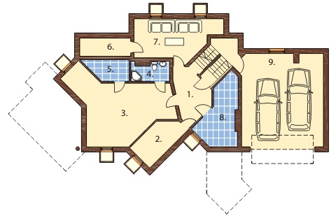 Projekt domu DM-6186 B - rzut