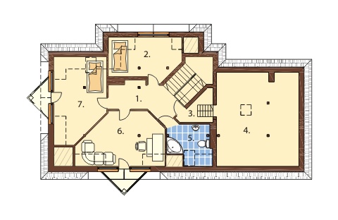 Projekt domu DM-6186 B - rzut