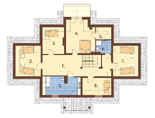 Projekt domu DM-5562 B - rzut