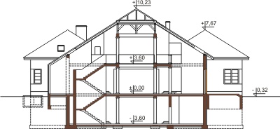 Projekt domu RW-06 - przekrój