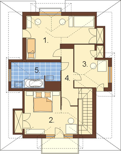 Projekt domu DM-6103 - rzut