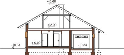 Projekt domu DM-6459 - przekrój