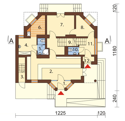 Projekt domu DM-6104 - rzut