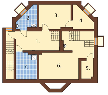 Projekt domu DM-6104 - rzut