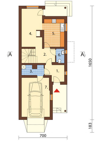 Projekt domu DM-6457 - rzut