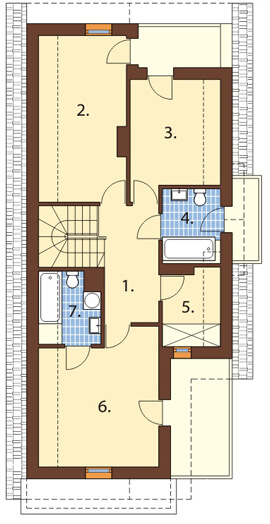 Projekt domu DM-6457 - rzut