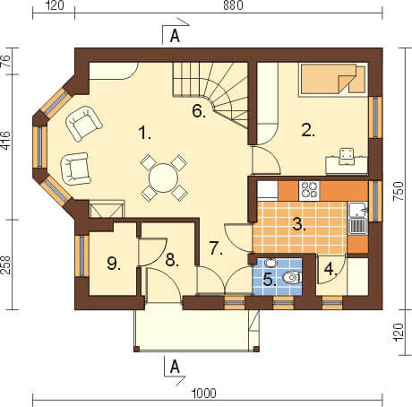 Projekt domu DM-6105 - rzut