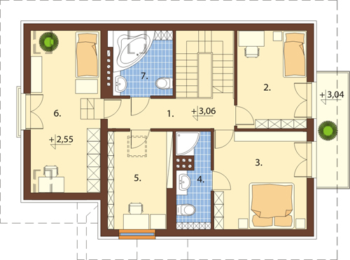 Projekt domu DM-6389 - rzut