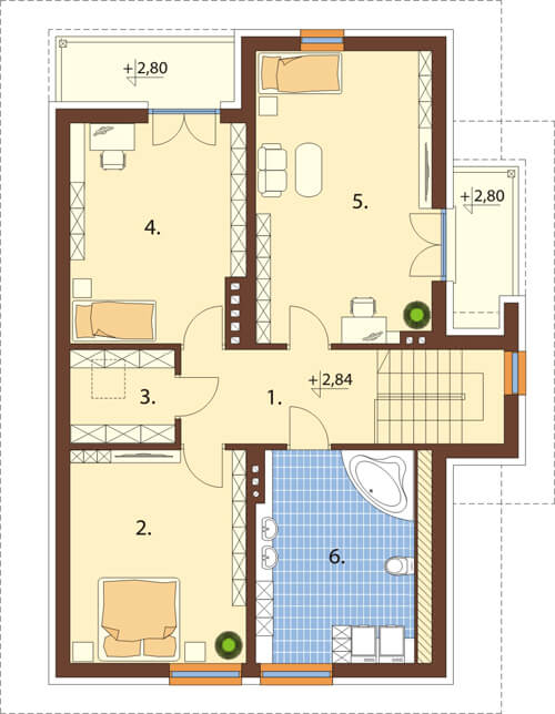 Projekt domu DM-6430 - rzut