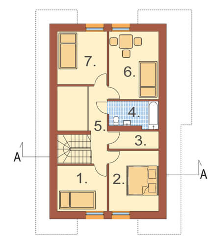 Projekt domu DM-6106 - rzut