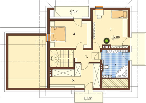 Projekt domu DM-6382 - rzut