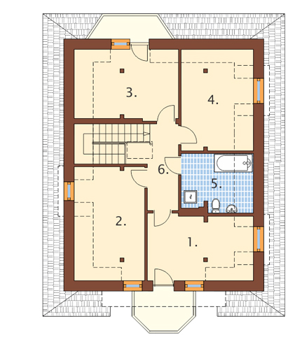 Projekt domu DM-6355 - rzut