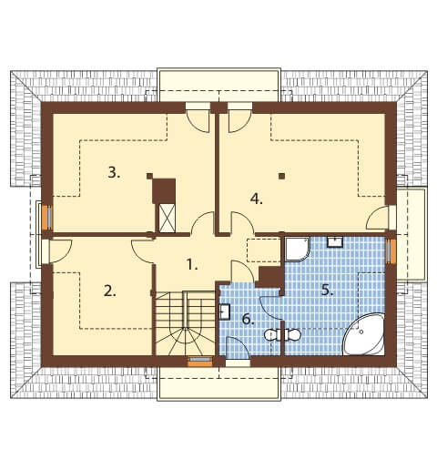 Projekt domu DM-6458 - rzut