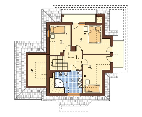 Projekt domu DM-6379 - rzut