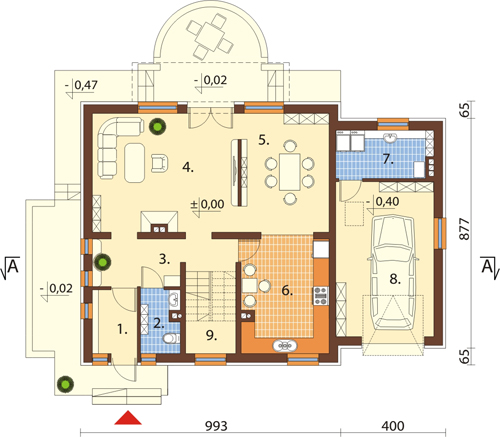 Projekt domu DM-6381 - rzut