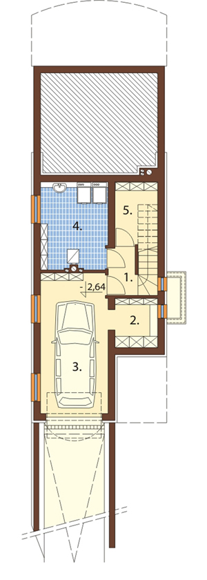 Projekt domu DM-6446 - rzut