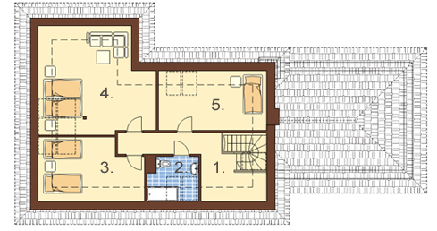 Projekt domu DM-6436 - rzut