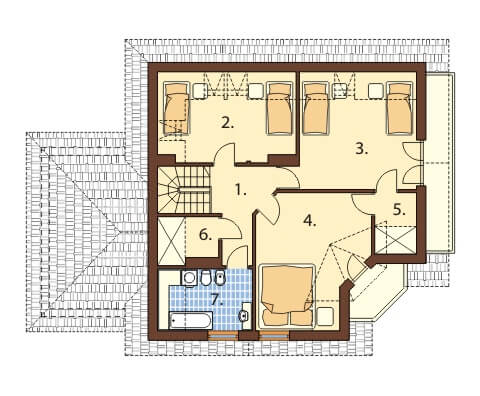 Projekt domu DM-6407 - rzut