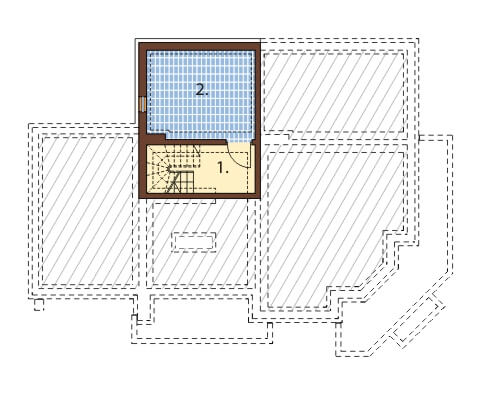 Projekt domu DM-6407 - rzut