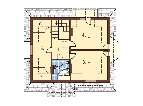 Projekt domu DM-6352 - rzut