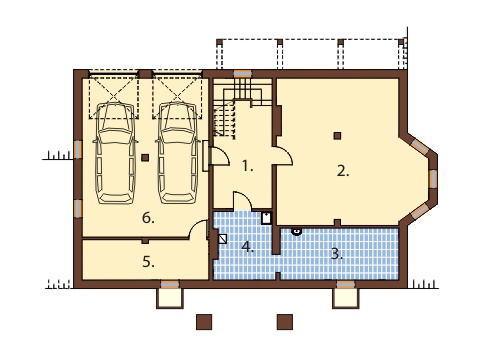 Projekt domu DM-6352 - rzut