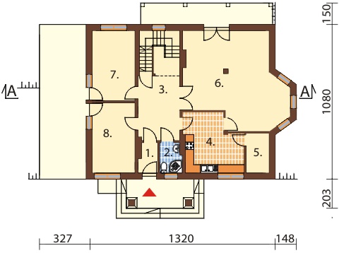 Projekt domu DM-6352 - rzut