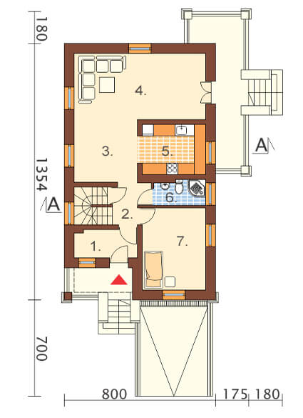 Projekt domu DM-6362 - rzut