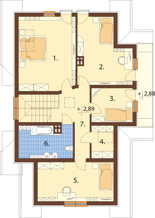 Projekt domu DM-6111 - rzut