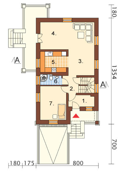 Projekt domu L-6362 - rzut