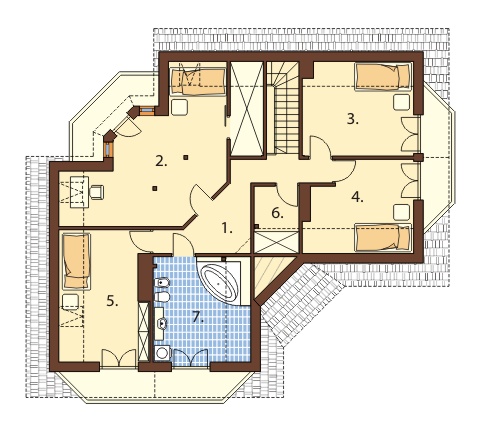 Projekt domu DM-6433 - rzut