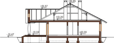 Projekt domu DM-6471 - przekrój