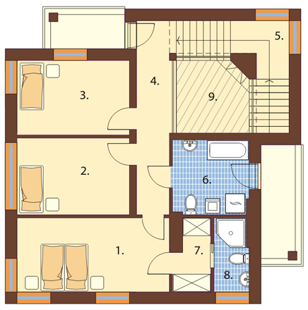 Projekt domu DM-6112 - rzut