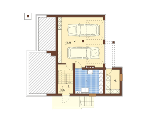 Projekt domu L-6399 - rzut