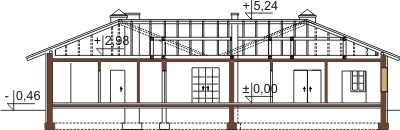 Projekt domu DM-6393 - przekrój