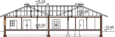 Projekt domu L-6393 - przekrój