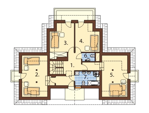 Projekt domu DM-6409 - rzut