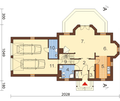 Projekt domu DM-6375 - rzut