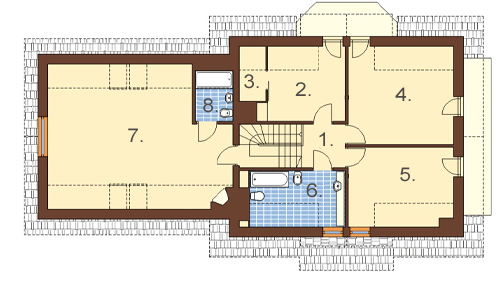 Projekt domu DM-6375 - rzut