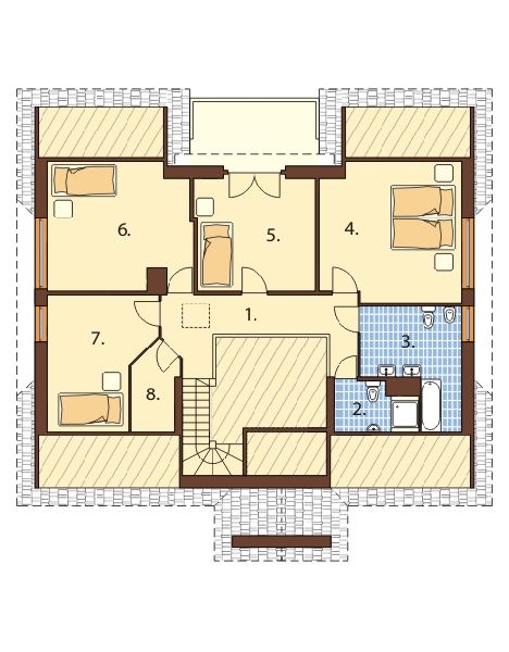 Projekt domu DM-6448 - rzut