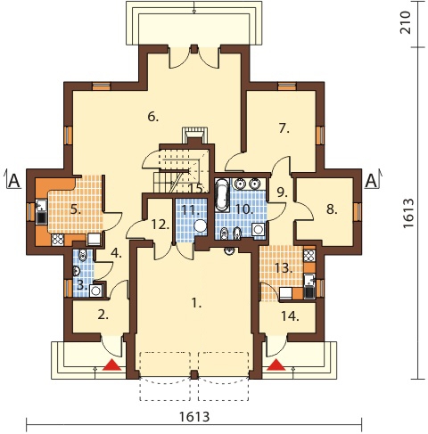 Projekt domu DM-6439 - rzut