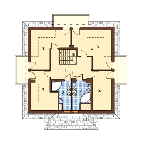 Projekt domu DM-6439 - rzut